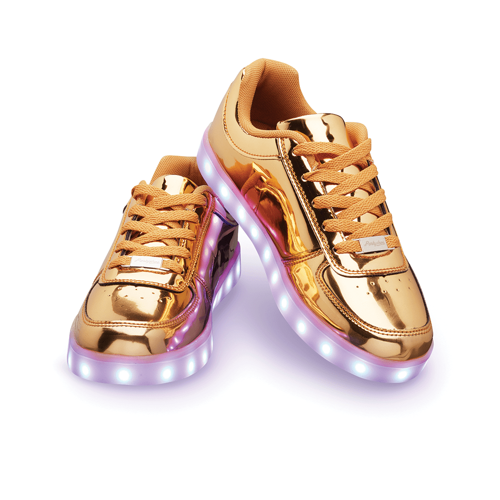 Light Up Shoes Gold